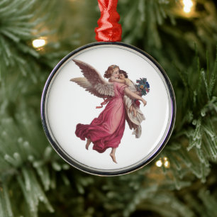 Kerstmis in vintage stijl, Victoriaanse beschermen Metalen Ornament