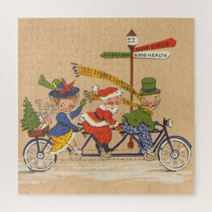 Kerstmis in vintage stijl, Victoriaanse Kerstman o Legpuzzel