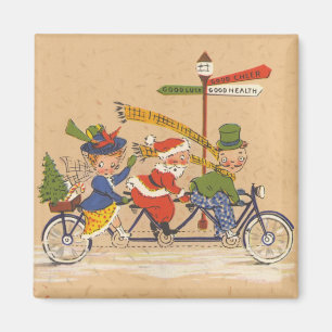 Kerstmis in vintage stijl, Victoriaanse Kerstman o Magneet