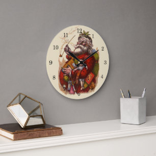 Kerstmis in vintage stijl, Victoriaanse Kerstman P Grote Klok