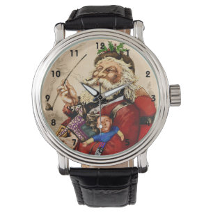 Kerstmis in vintage stijl, Victoriaanse Kerstman P Horloge