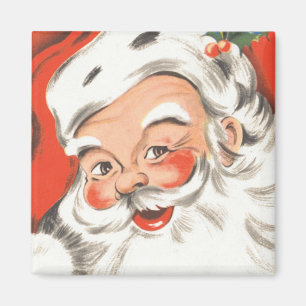 Kerstmis in vintage stijl, vrolijke Kerstman met g Magneet