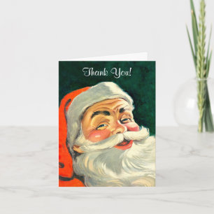 Kerstmis in vintage stijl, vrolijke retro 50's ker bedankkaart