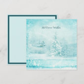 Kerstmis in warmtecawater feestdagenkaart (Voorkant / Achterkant)