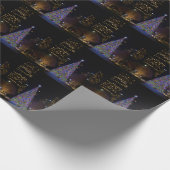 Kerstmis in Warren Park Night Cadeaupapier (Hoek)