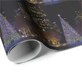 Kerstmis in Warren Park Night Cadeaupapier (Rol Hoek)