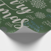 Kerstmis Inpakpapier Groen (Hoek)