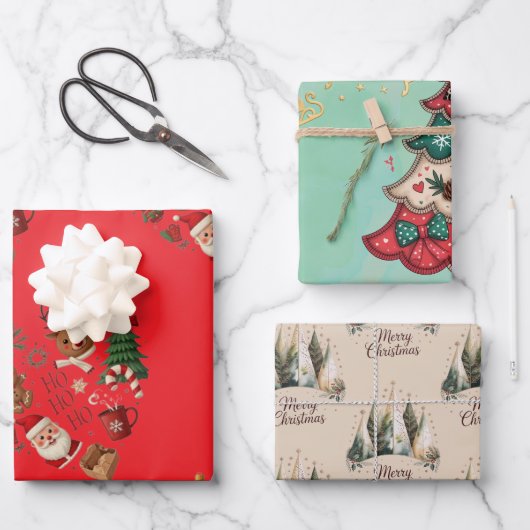 Kerstmis inpakpapier vel (Voorkant)