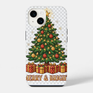 Kerstmis iPhone Hoesje Merry and Bright iPhone 14 Hoesje