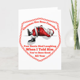 Kerstmis is afgelast feestdagen kaart