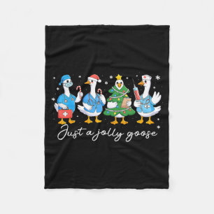 Kerstmis Is Alleen Een Vrolijke Gans Verpleegster Fleece Deken