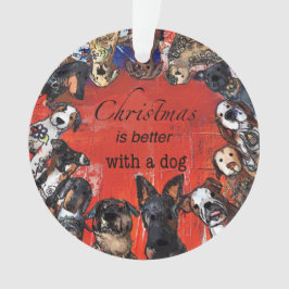 Kerstmis is beter met een hond ornament