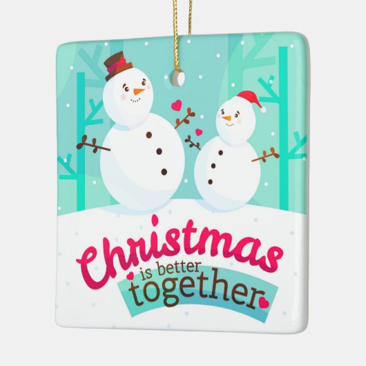 Kerstmis is beter samen keramisch ornament (Links)