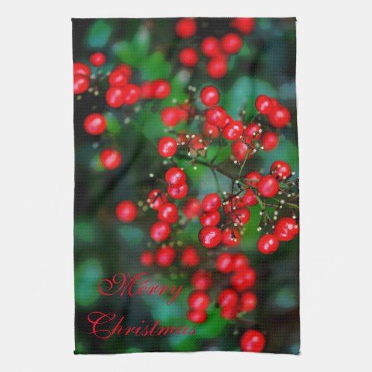 Kerstmis is de Berries! Theedoek (Verticaal)