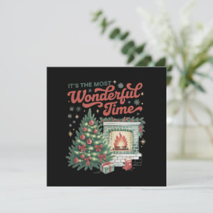 Kerstmis is de meest wonderbaarlijke tijd oud kaart