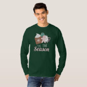 Kerstmis is de seizoenskoekjes met warme chocolade t-shirt (Voorkant volledig)