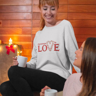 Kerstmis is een liefdessnoepriethart t-shirt