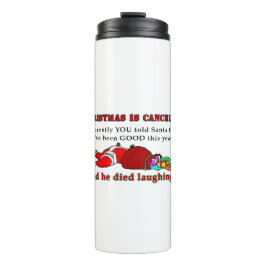 Kerstmis is geannuleerd thermosbeker