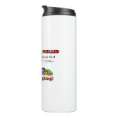 Kerstmis is geannuleerd thermosbeker (Geroteerd rechts)