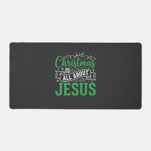 Kerstmis is helemaal over Jezus typografie Bureaumat (Voorkant)