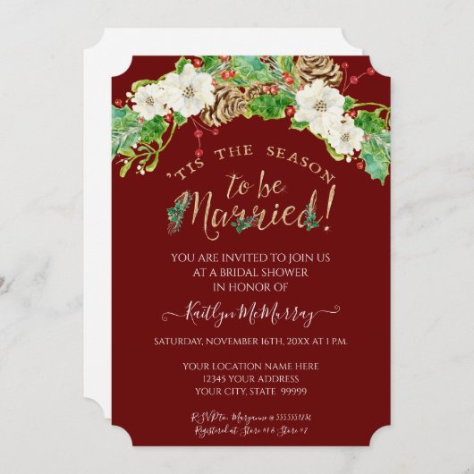 Kerstmis is het Vrijgezellenfeest van het Seizoens Kaart (Voorkant / Achterkant)