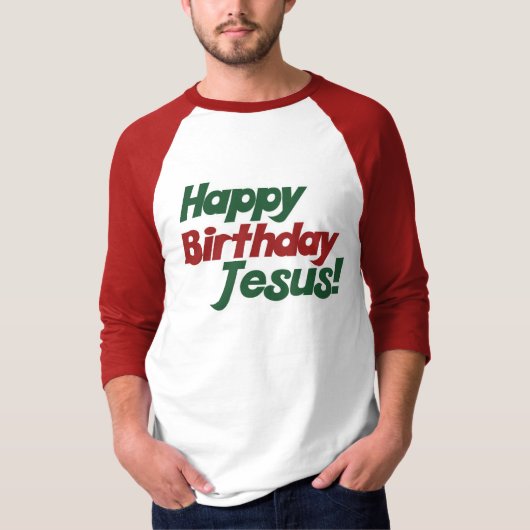 Kerstmis is Jezus verjaardag T-shirt (Voorkant)