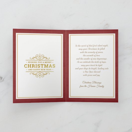 kerstmis is klassiek religieus notitiekaartje (Binnen)