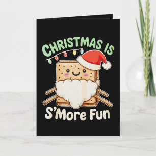 Kerstmis Is Leuker Met S'more Santa Hoed Kamperen Kaart