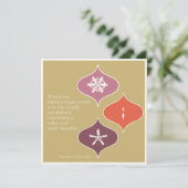 "Kerstmis is Magie" Mid-Century Kerstkaart (Staand voorkant)