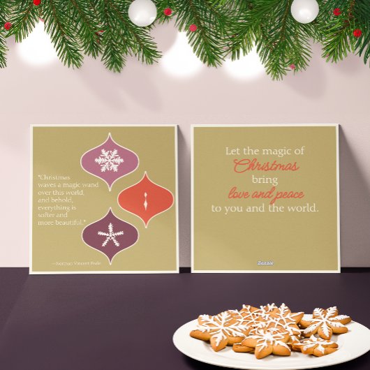 "Kerstmis is Magie" Mid-Century Kerstkaart