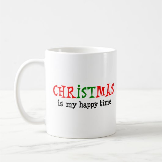 kerstmis is mijn gelukkige tijd koffie - mok (Links)