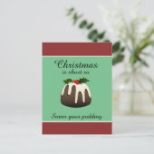 "Kerstmis is zo kort dat je zo brutaal bent!" Feestdagenkaart (Staand voorkant)