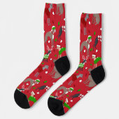 Kerstmis Italiaanse Greyhound Dog Socks Sokken (Links)