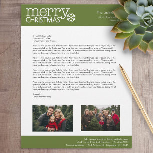 Kerstmis - Jaarlijkse kerstbrief met foto's Custom Briefhoofd