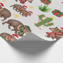 Kerstmis Javelina Familie Inpakpapier