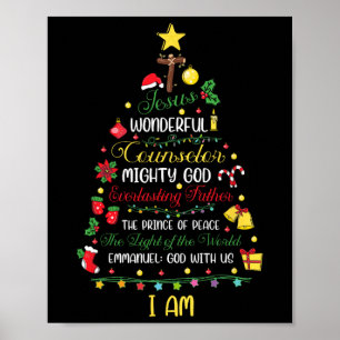 Kerstmis Jezus Bijbel Namen Kerstboom Sh Poster