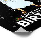 Kerstmis Jezus Dansen We gaan feesten alsof het M Poster (Hoek)