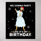 Kerstmis Jezus Dansen We gaan feesten alsof het M Poster (Voorkant)