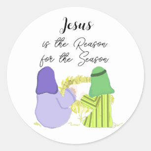 Kerstmis Jezus is de reden Ronde sticker