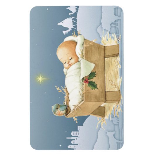 Kerstmis: Jezus Nativiteit 4 x 6 magneet (Verticaal)