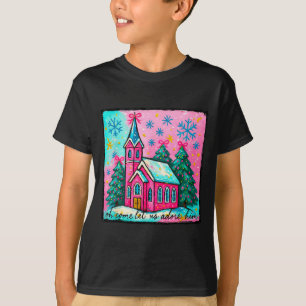 Kerstmis Jezus Oh Kom Laat Ons Hem Aanbidden Grapp T-shirt