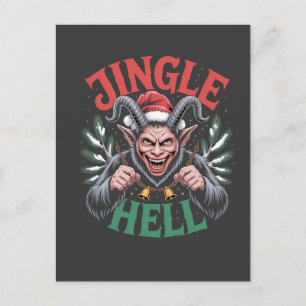 Kerstmis Jingle Hell Krampus Kwaadaardige Xmas Feestdagenkaart