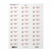 Kerstmis Joy Boho Holiday Return Address Etiket (Full Sheet)