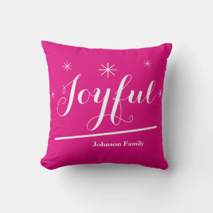 Kerstmis Joyful Custom Name Cute Kussen