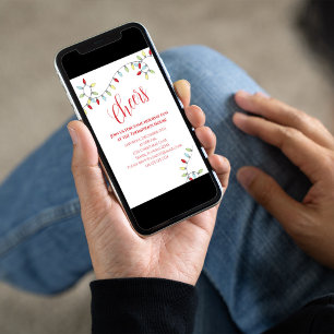 Kerstmis juicht Kleurrijke Leuke String Lights Kaart