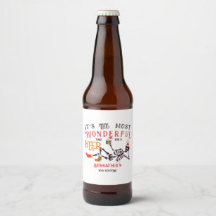 Kerstmis Juli Skelet Zomer Ween Bier Verjaardag Etiket