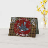 Kerstmis Junco vogel   Kaart (Gele Bloem)