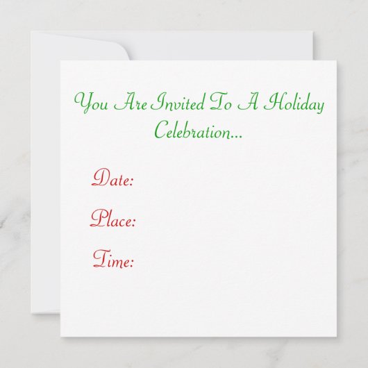 Kerstmis Kaart (Achterkant)