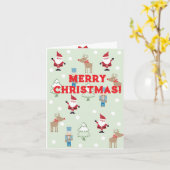 Kerstmis Kaart (Gele Bloem)