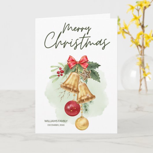 Kerstmis Kaart (Gele Bloem)